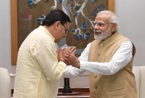 Cm dhami meet pm modi 