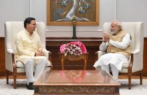 Cm dhami meet pm modi