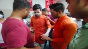 बीजेपी युवा मोर्चा के कार्यक्रम में बड़ा हादसा, प्रदेश अध्यक्ष शशांक रावत झुलसे | BJP Yuva Morcha Accident 3 Shasank rawat bjp youth wing