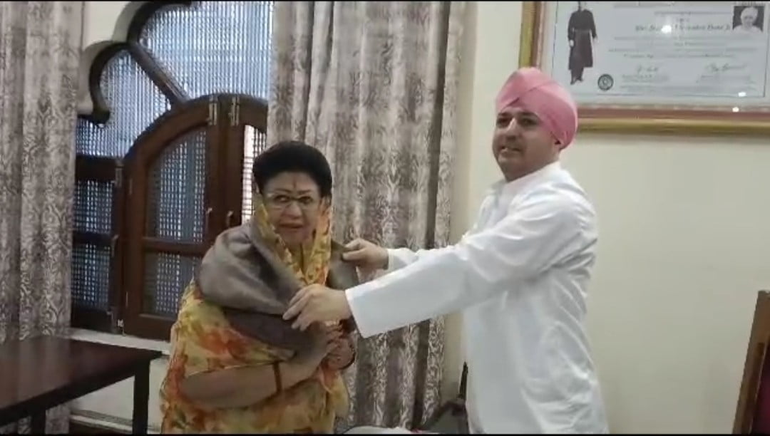 Tehri sansad and BJP representative in Darbar Sahib 