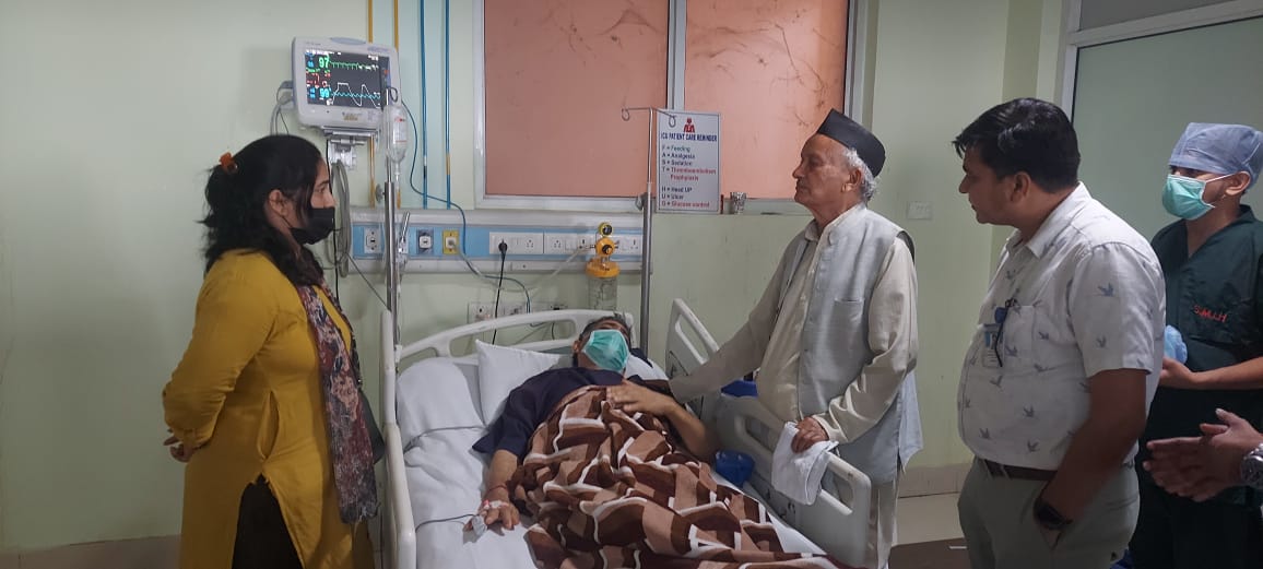 Bhagat Singh Koshiyari In Inderesh Hospital