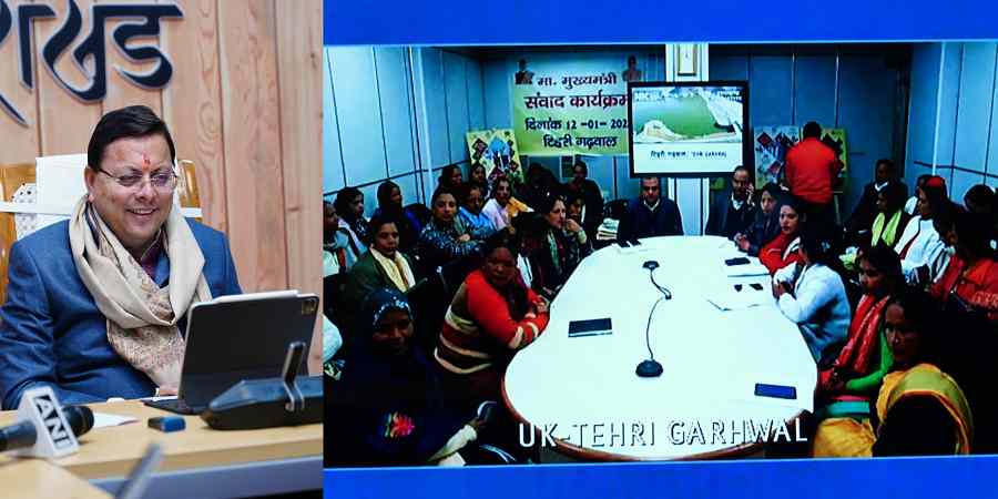 मुख्यमंत्री ने विकसित भारत संकल्प यात्रा के तहत टिहरी की महिला लाभार्थियों से किया संवाद, उत्साहित नजर आई लाभार्थी 1 cm tehri