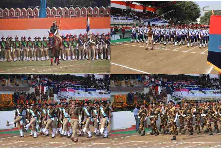 देवभूमि उत्तराखण्ड के 24वें राज्य स्थापना दिवस के अवसर पर आयोजित होने वाली रैतिक परेड की पुलिस लाइन देहरादून में की गई फुल ड्रेस रिहर्सल 1 c1 20241107 18314946