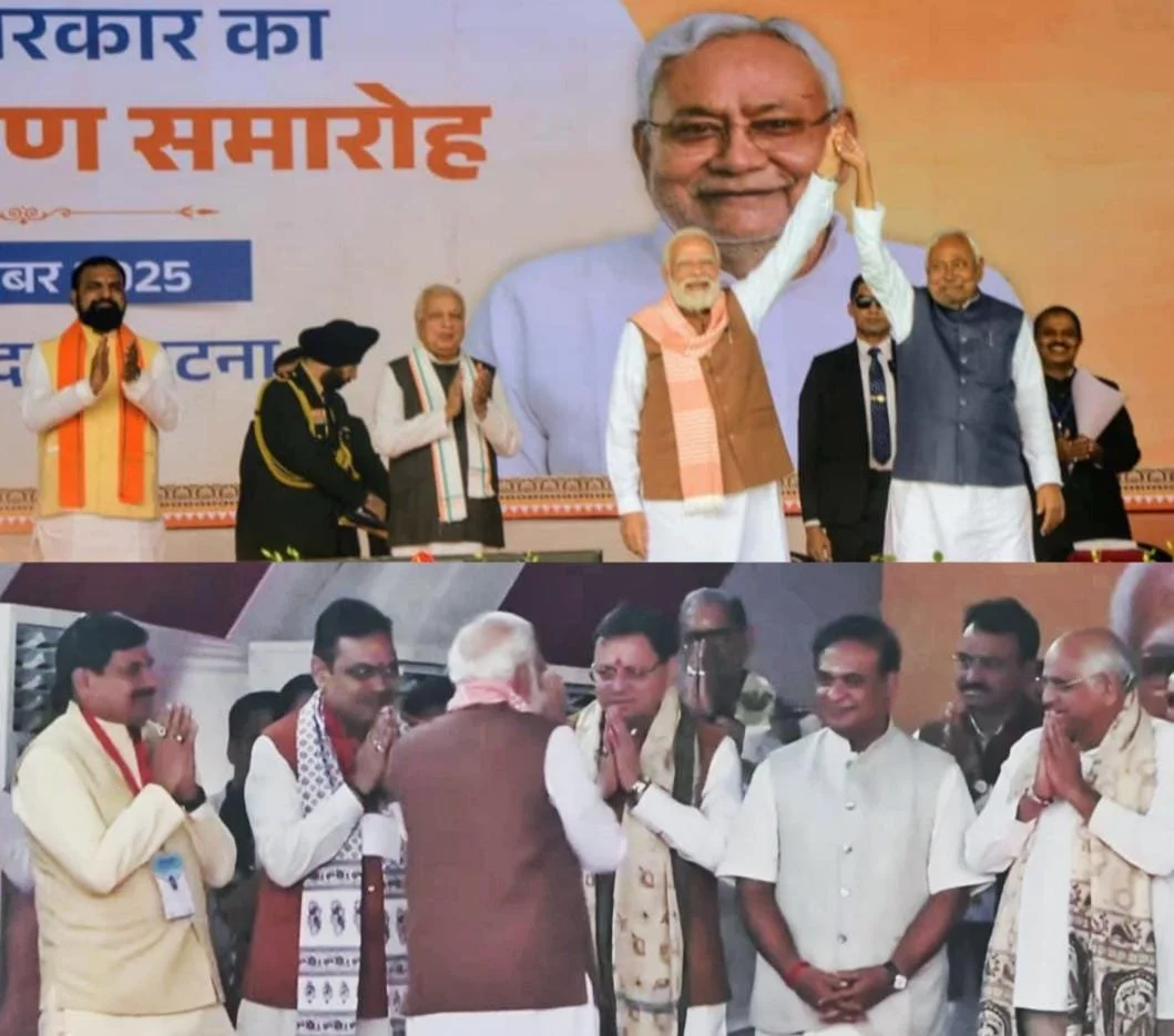 मुख्यमंत्री पुष्कर सिंह धामी पटना (बिहार) में नवनिर्वाचित सरकार के शपथ ग्रहण समारोह में हुए सम्मिलित 5 IMG 20251120 WA0020