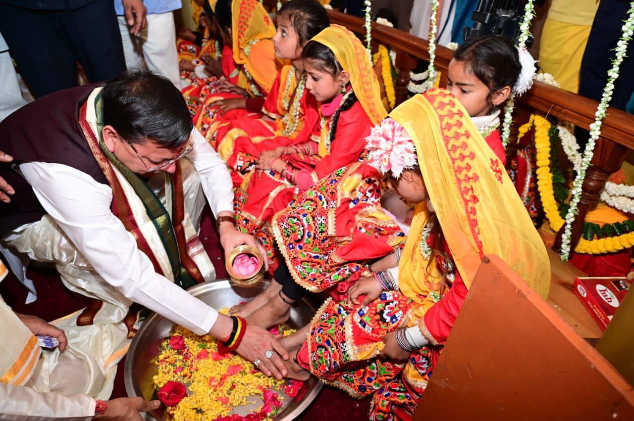 CM Dhami visit at Dol Ashram almora